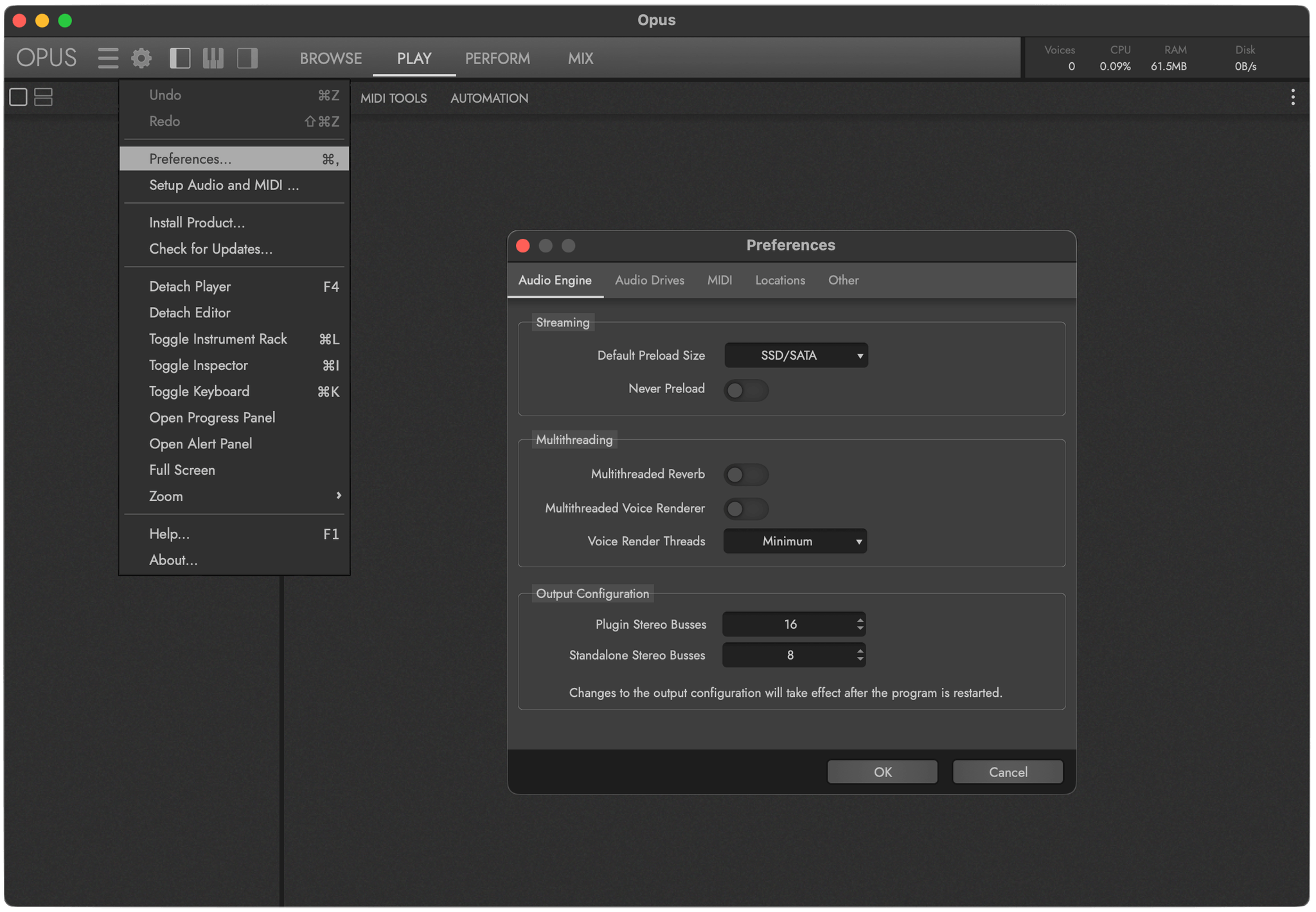 Initial Setup - Preferences