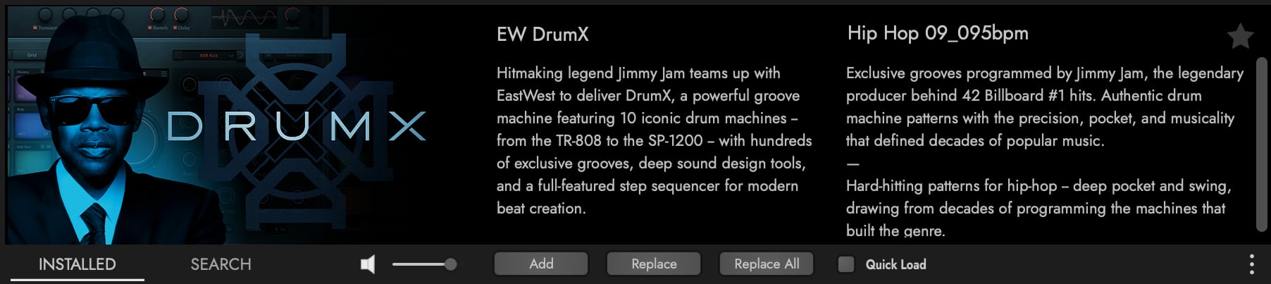 Description Box and Toolbar