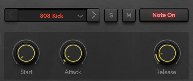 Envelope Controls (Note On enabled — Release shown)