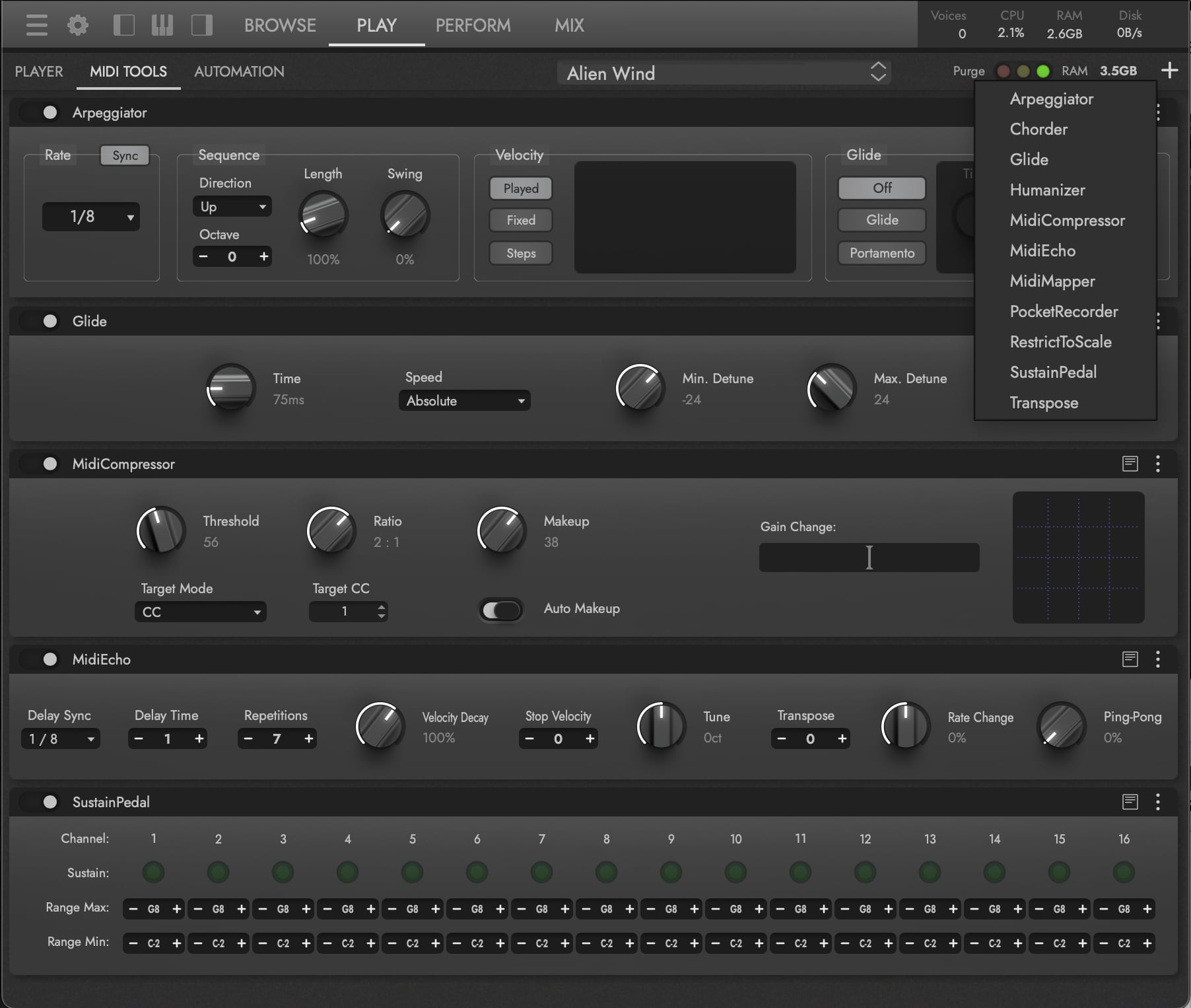 MIDI Tools - overview