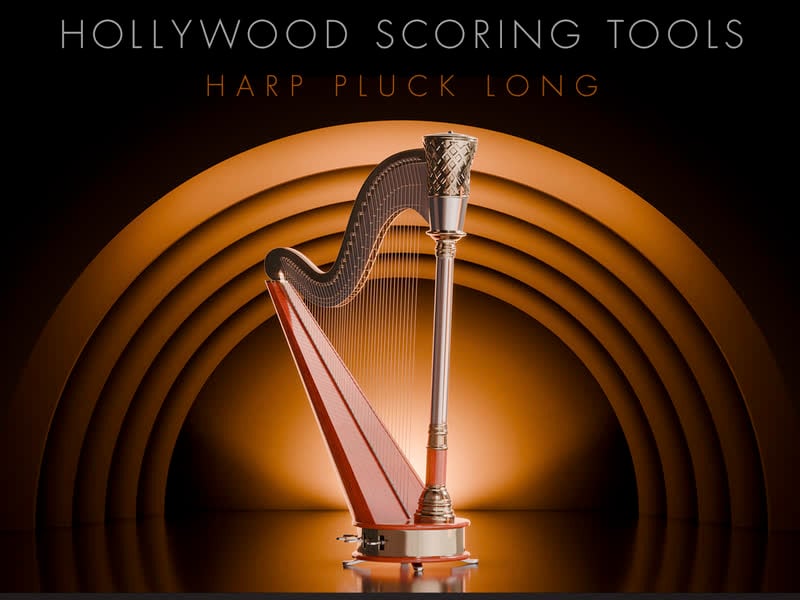 Orchestral harp, mallets and keys