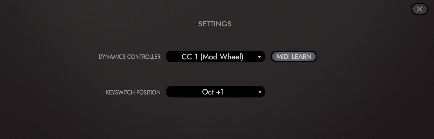 The Settings overlay