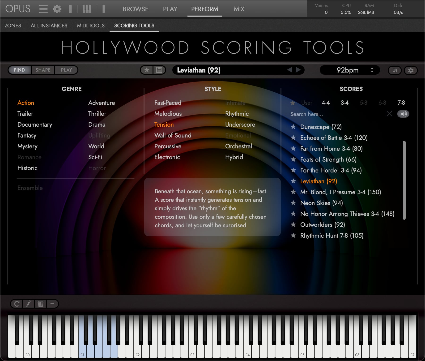 Score Browser search
